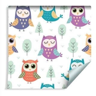 Wallpaper For Children - Happy Owls Non-Woven 53x1000