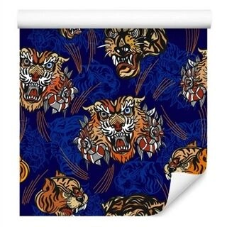 Wallpaper Tiger In Oriental Style Non-Woven 53x1000
