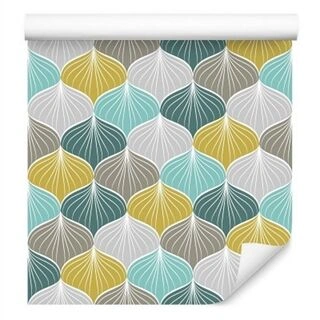 Wallpaper Colourful Oval Geometric Pattern Non-Woven 53x1000