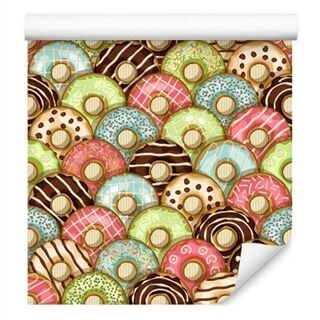 Wallpaper Colorful Donuts With Icing Non-Woven 53x1000