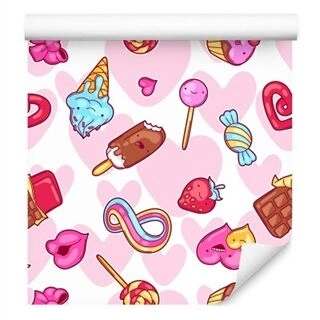 Wallpaper Happy, Colorful Sweets Non-Woven 53x1000