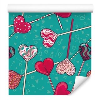 Wallpaper Colorful Lollipops With Patterns Non-Woven 53x1000
