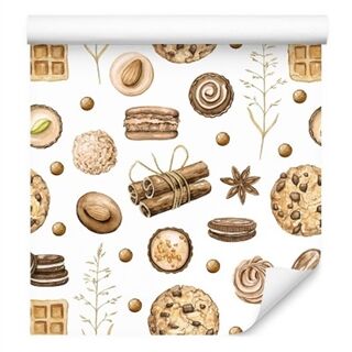 Wallpaper Colorful Cookies With Cinnamon Non-Woven 53x1000