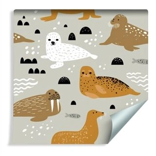 Wallpaper For Children - Seals And Walruses Non-Woven 53x1000