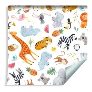 Wallpaper For Children - Safari Animals Non-Woven 53x1000