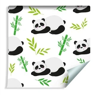 Wallpaper For Children - Sleeping Pandas Among Bamboos Non-Woven 53x1000