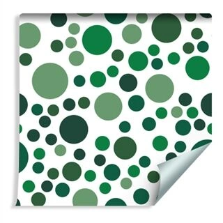 Wallpaper Modern Green Polka Dots Non-Woven 53x1000