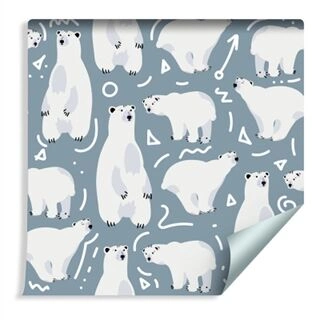 Wallpaper For Children - Funny Polar Bears Non-Woven 53x1000