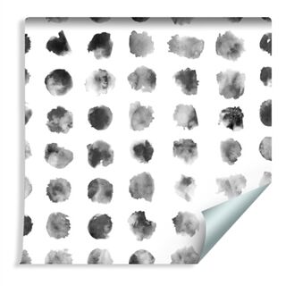 Wallpaper Gray Dots - Ink Spots Non-Woven 53x1000