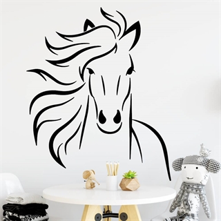 Få en meget smuk hest på væggen som wallsticker