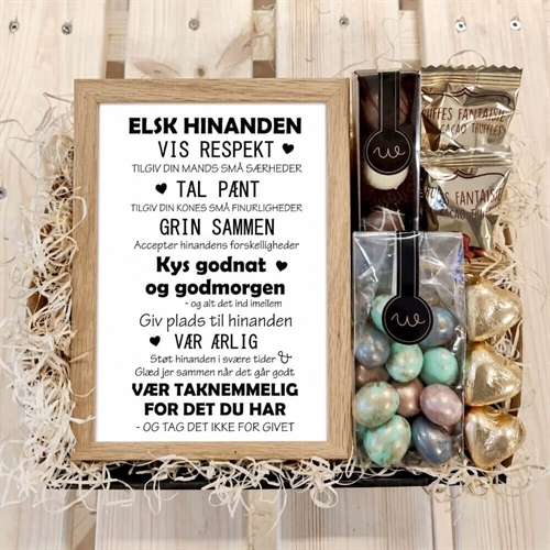 Elsk hinanden gavekurv