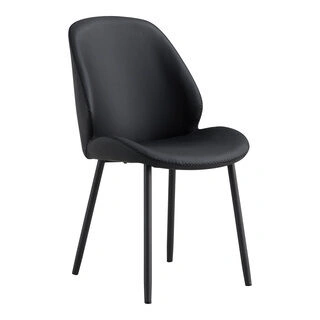 Monte Carlo Spisebordsstol  - Spisebordsstol i PU, sort med sorte ben