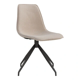 Monaco Spisebordsstol - Spisebordsstol med drejefod, sand med sorte ben, HN1230