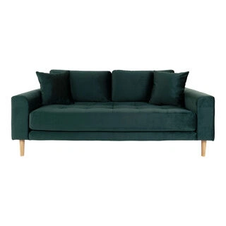 Lido 2,5 Personers Sofa - Mørkegrønt Velour