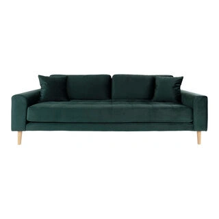 Lido 3 Personers Sofa - Mørkegrønt Velour