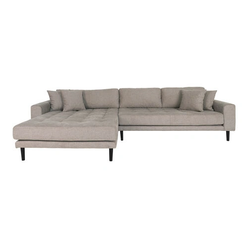 Lido Lounge Sofa - Sofa venstrevendt i stone med fire puder HN1030