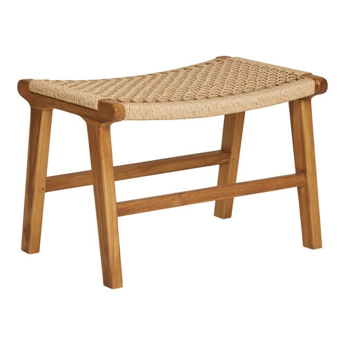 Derby Fodskammel - Fodskammel, teak/polyrattan, natur