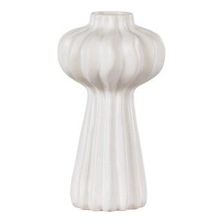 Vase - Vase i keramik, hvid, Ø11x20 cm
