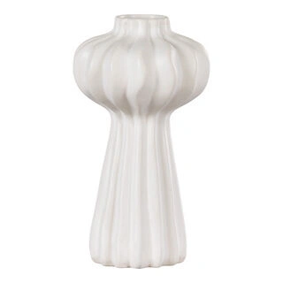 Vase - Vase i keramik, hvid, Ø11x20 cm