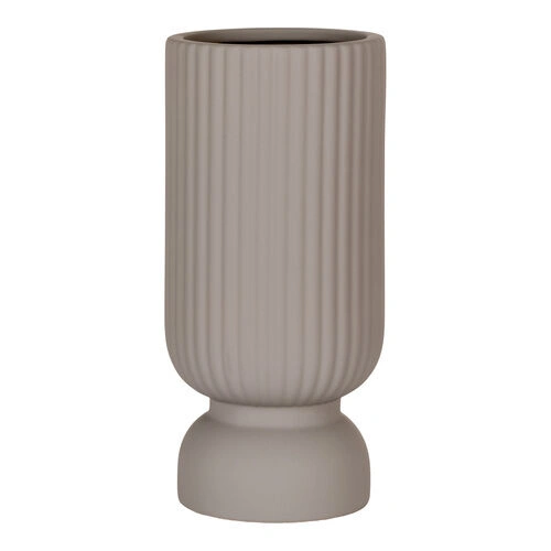 Vase - Vase i keramik, grå, Ø12x25,5 cm