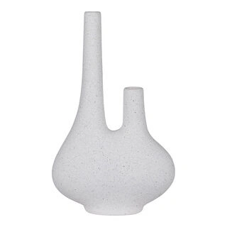 Vase - Vase i keramik, hvid, 23x11,5x37 cm