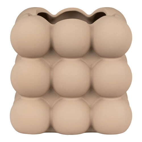 Urtepotte - Urtepotte i keramik, brun, 13,5x13,5x13 cm