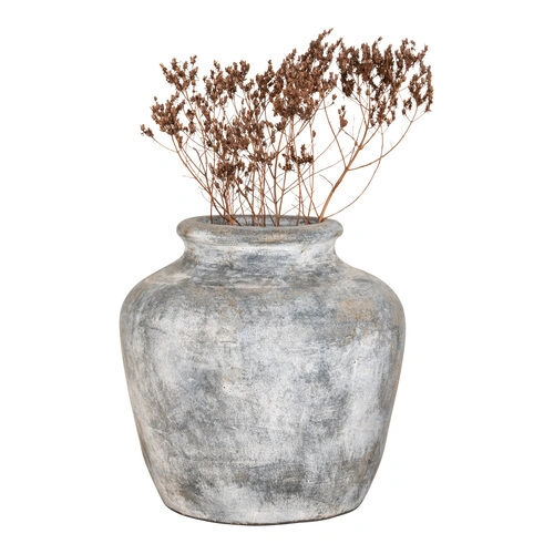 Santo Terracotta  - Vase i antik lysegrå