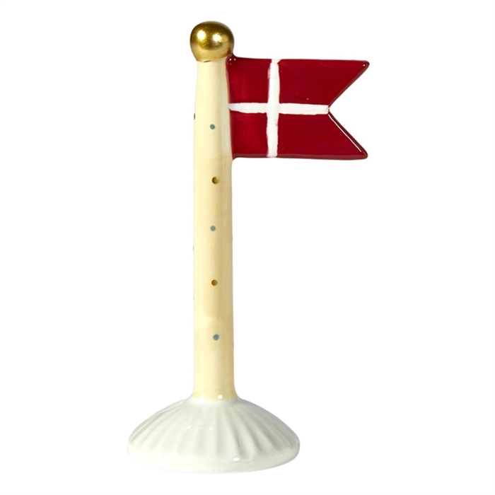 Flag Gul med prikker H: 14cm keramik