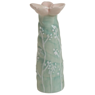 Vase blomst Mint H: 12 cm