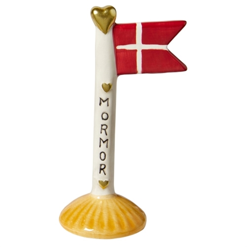 Flag mormor beige H: 14cm