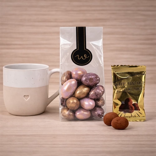 Cappuccino kop hjerte med chokolade