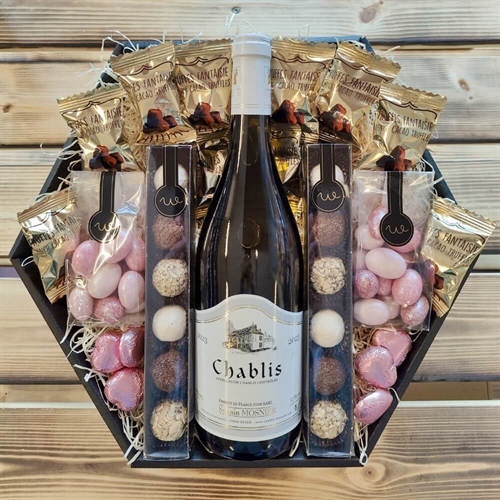 Gavekurv Chablis Hvidvin & Chokolade