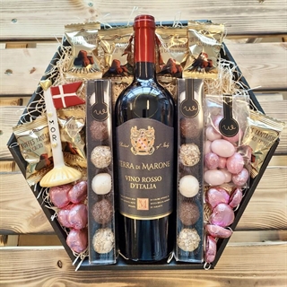 Gavekurv Rødvin & mor keramikflag