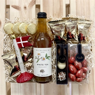 Julegavekurv med Keramikflag og Tea