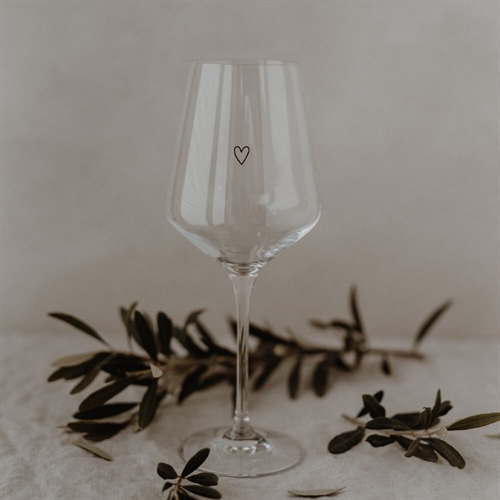 Vinglas med hjerte - 390 ml