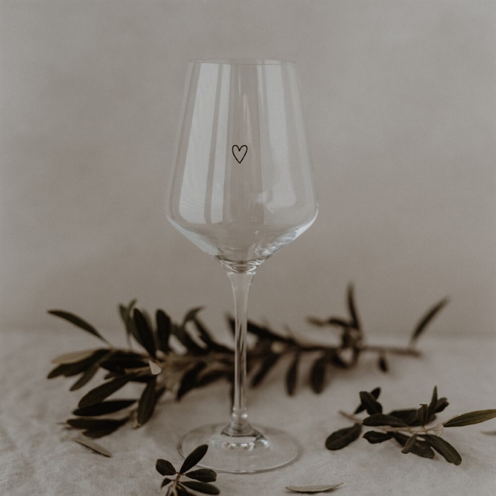 Vinglas med hjerte - 390 ml
