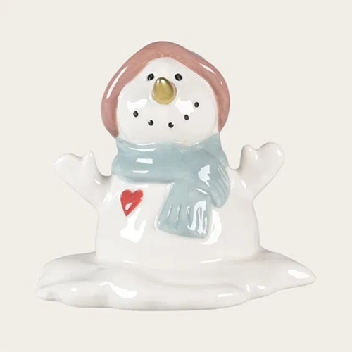 Keramik snemand H: 9 cm