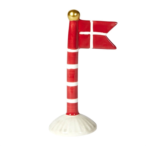 Flag rød H: 14cm keramik