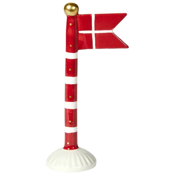 Flag rød H: 19cm keramik