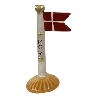 Flag Mor/grå H: 14cm keramik