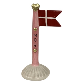 Flag Mor/lyserød H: 14cm keramik