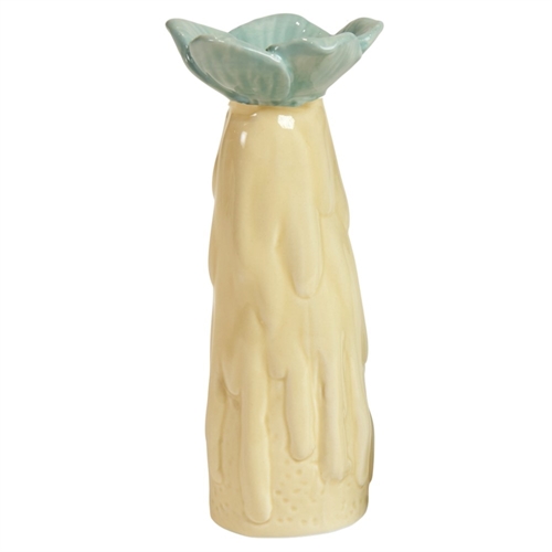 Vase blomst Gul H: 15 cm