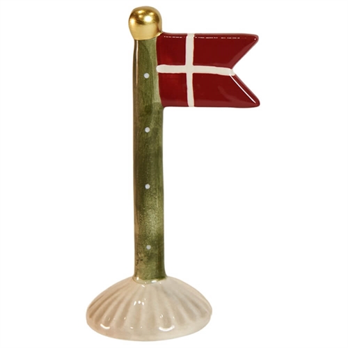 Flag Grøn/prikker H: 14cm keramik