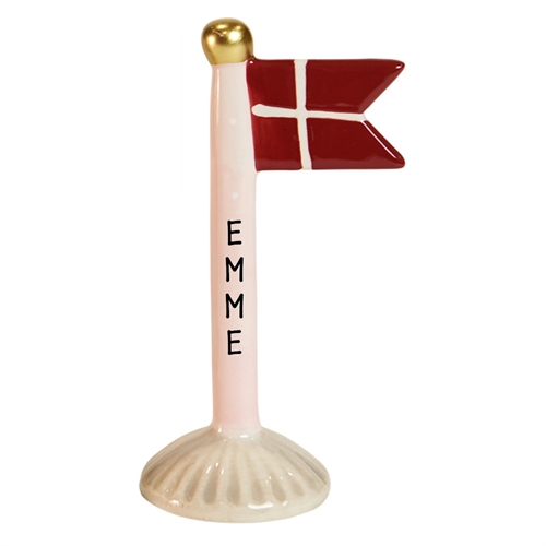 Flag Lyserød H: 14cm keramik