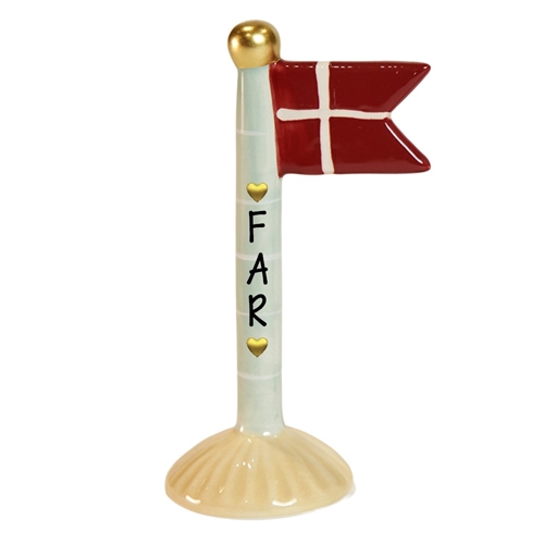 Flag Far - Lys med striber H: 14cm