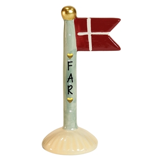 Flag Far/grøn H: 14cm