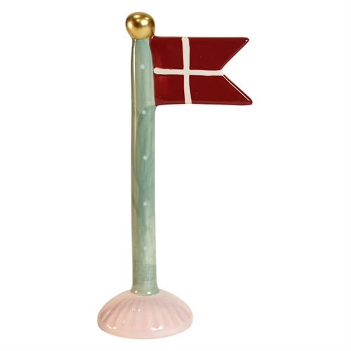 Flag grøn/prikker H: 19cm