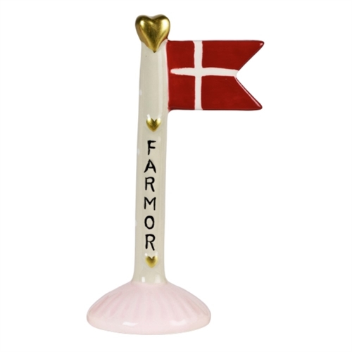 Flag Farmor H: 14cm - Lys