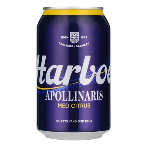 Harboe apollinaris med citrus 33ml dåse