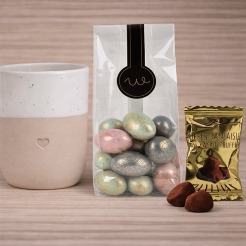 Hjerte krus med chokolade